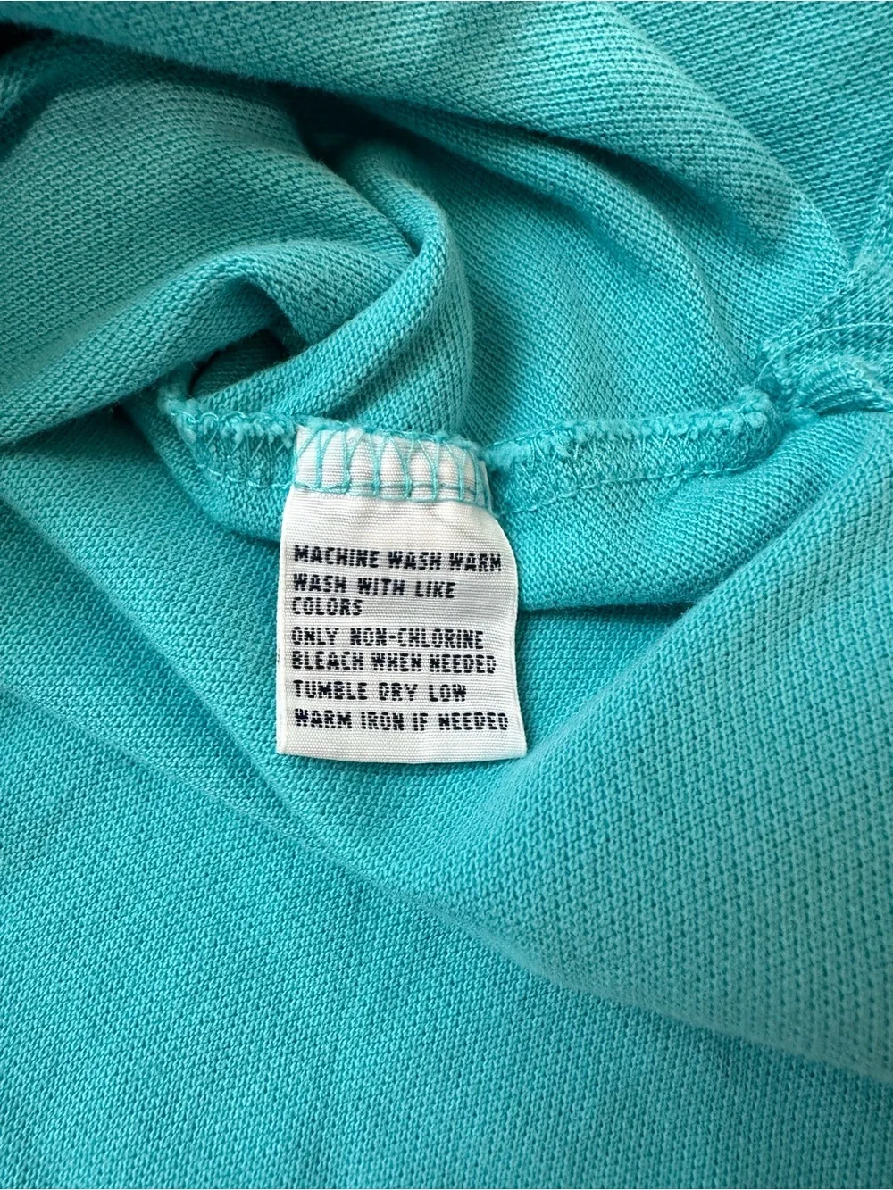 Polo Ralph Lauren Custom Fit Mesh Polo Shirt Turquoise Blue Orange Pony Sz M